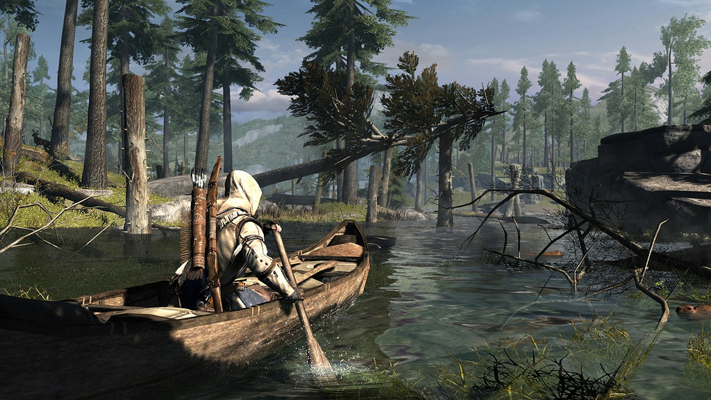 Paddling through History in Assassin's Creed III