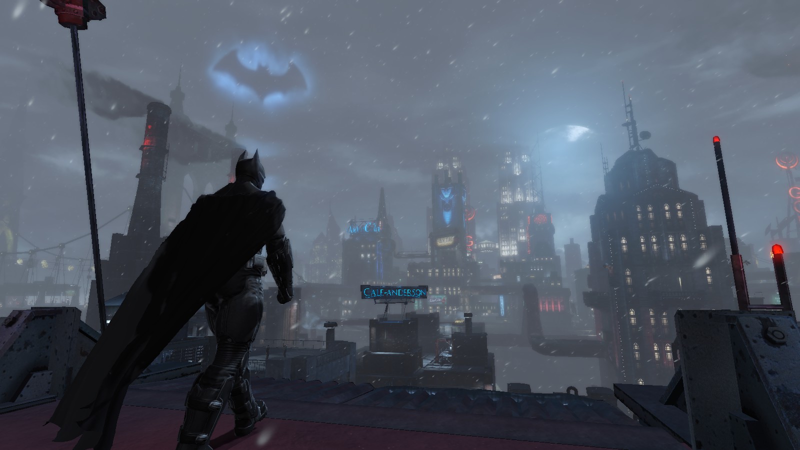 A panoramic view of the Arkham Origins world