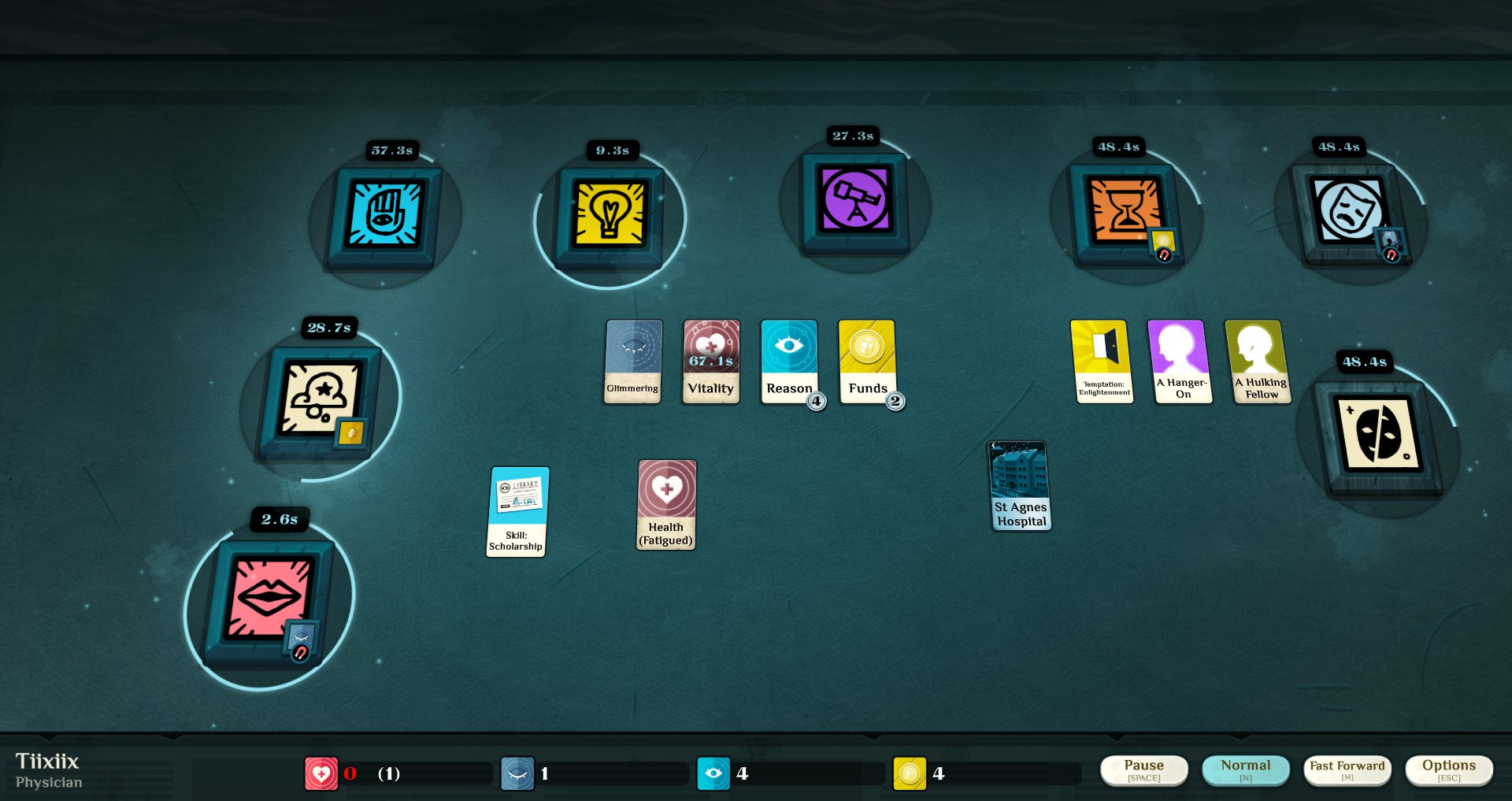 Cultist Simulator's enigmatic gameplay