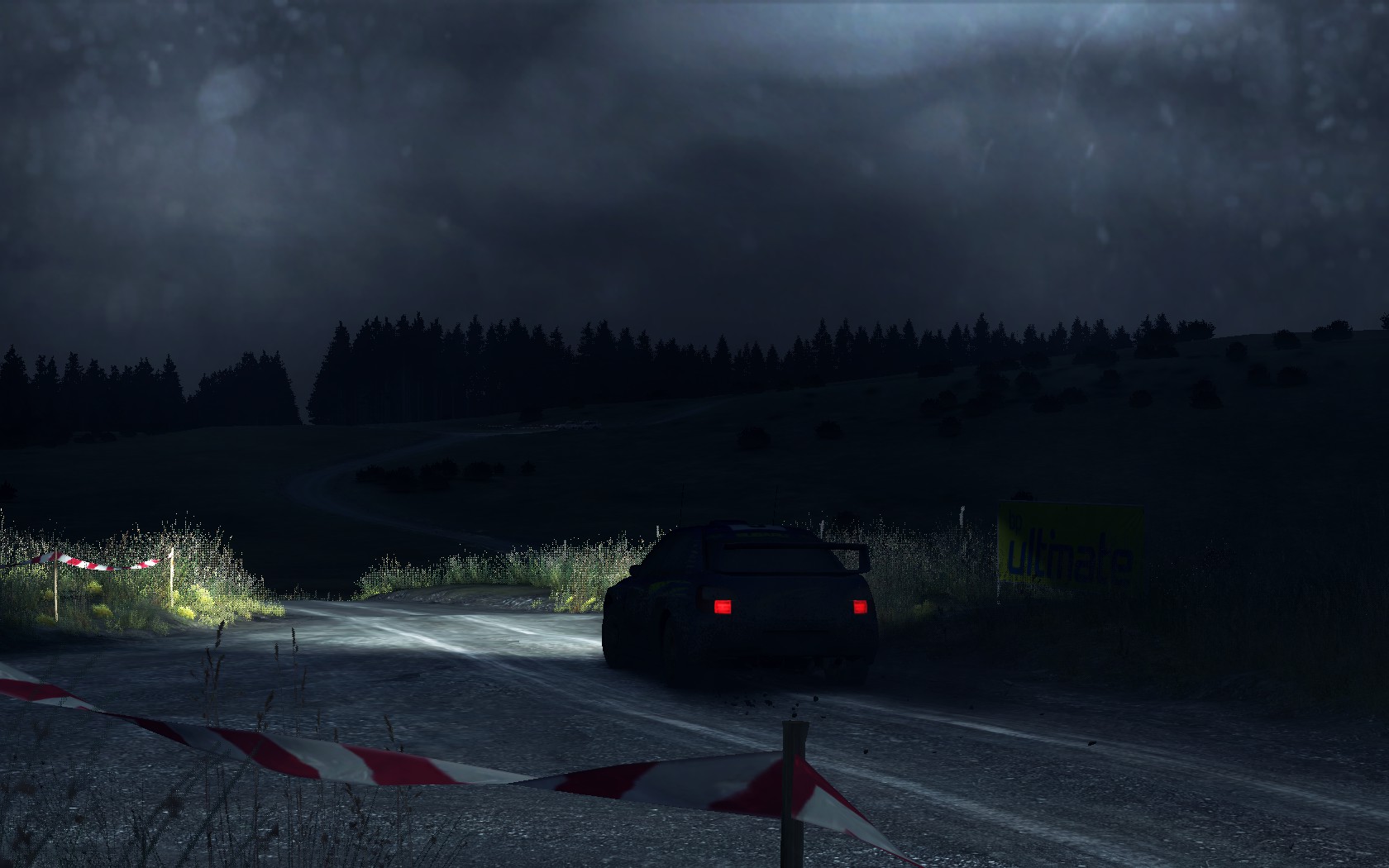 Nighttime race in the game