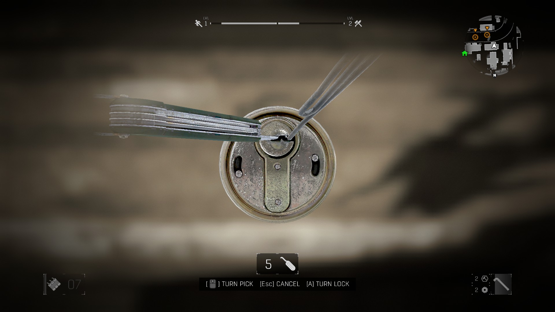 Lockpicking minigame