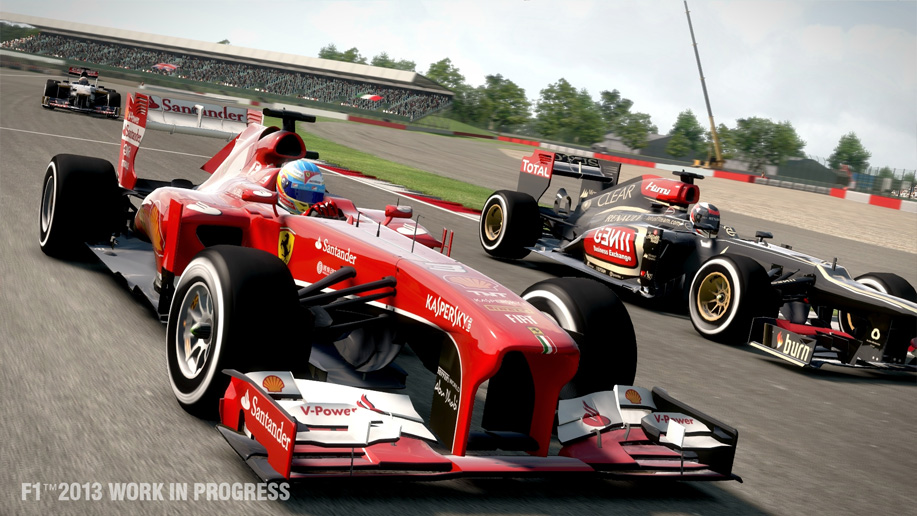 A snapshot of F1 2013 action