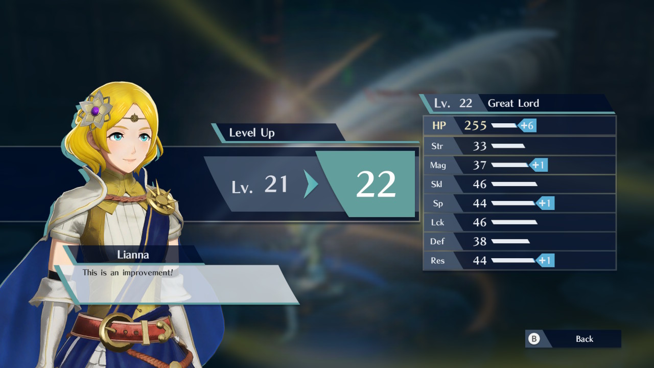 Leveling up in Fire Emblem Warriors