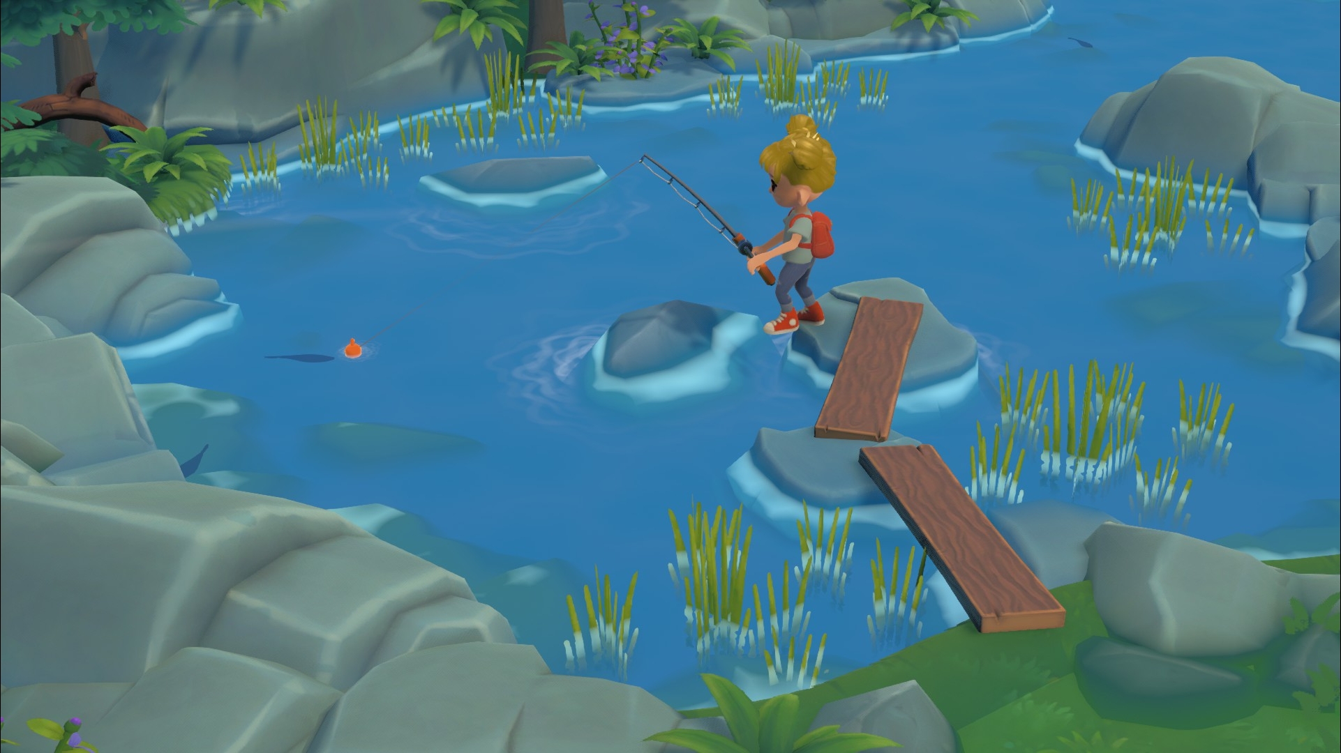 Fishing activity in the game