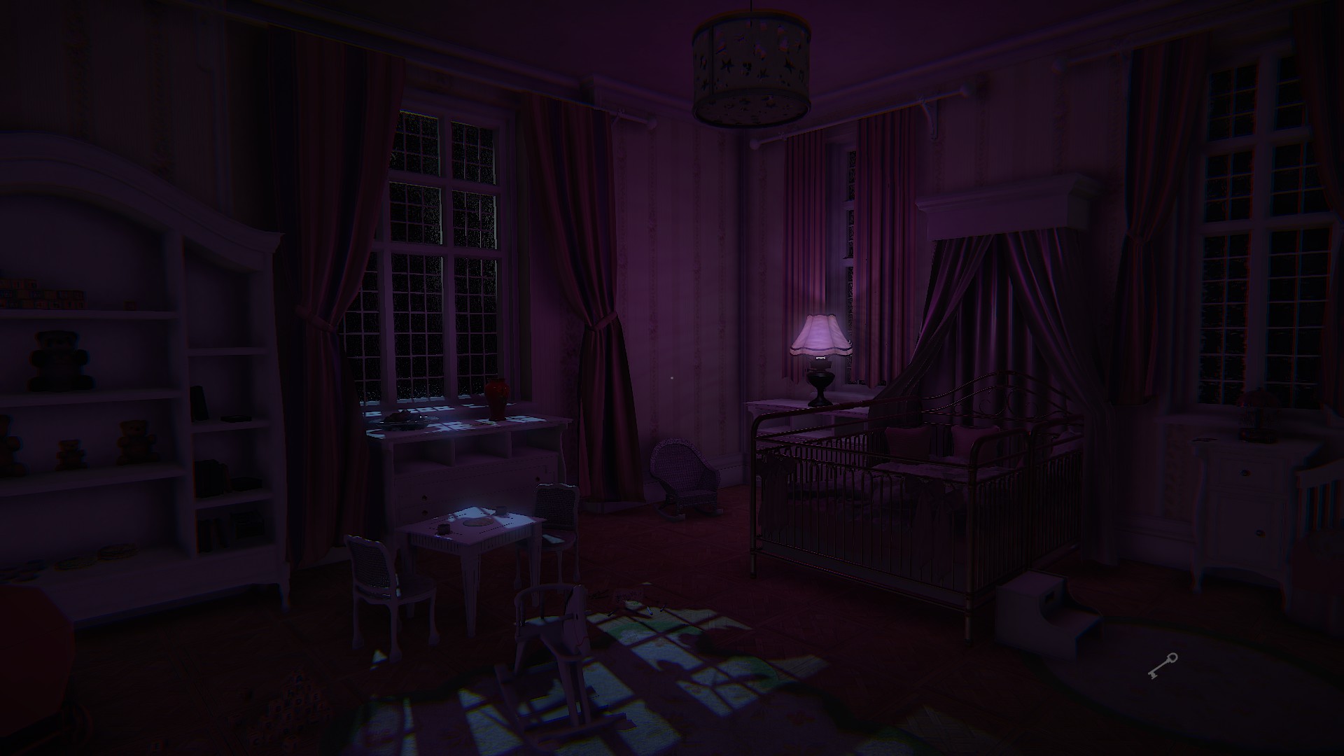 A room with an eerie atmosphere