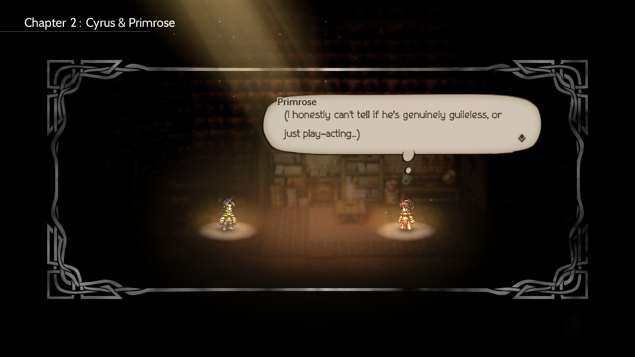 Character dialogue in Octopath Traveler