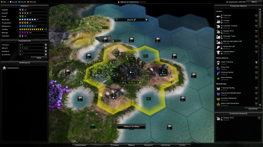 Expanding colonies on Pandora