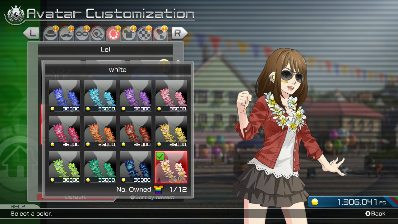 Customizing your avatar