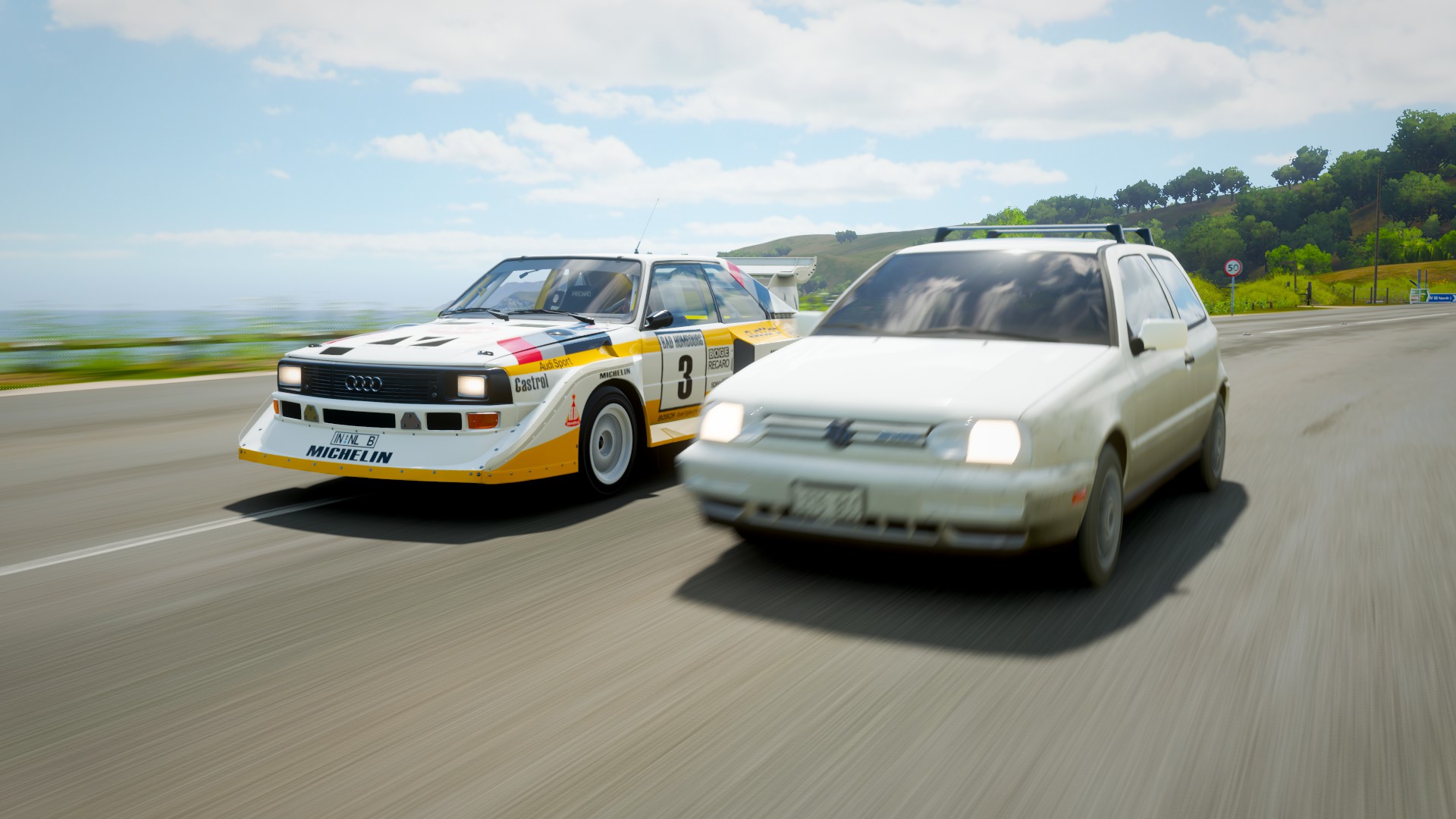 A Quattro car in the game