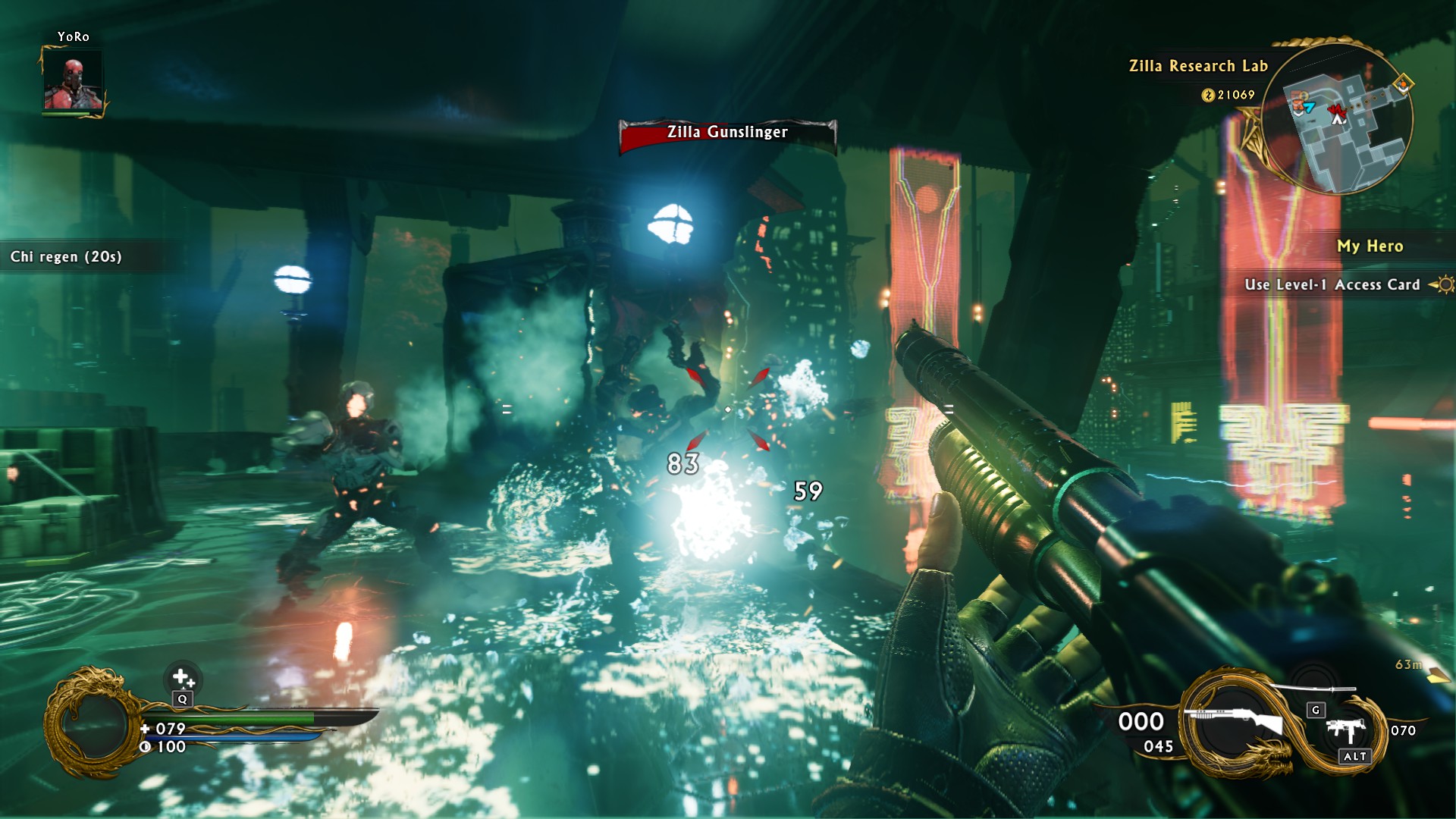 Dominating with the shotgun in Shadow Warrior 2