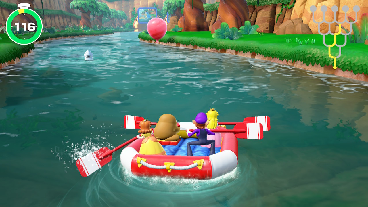 Boat race mini-game