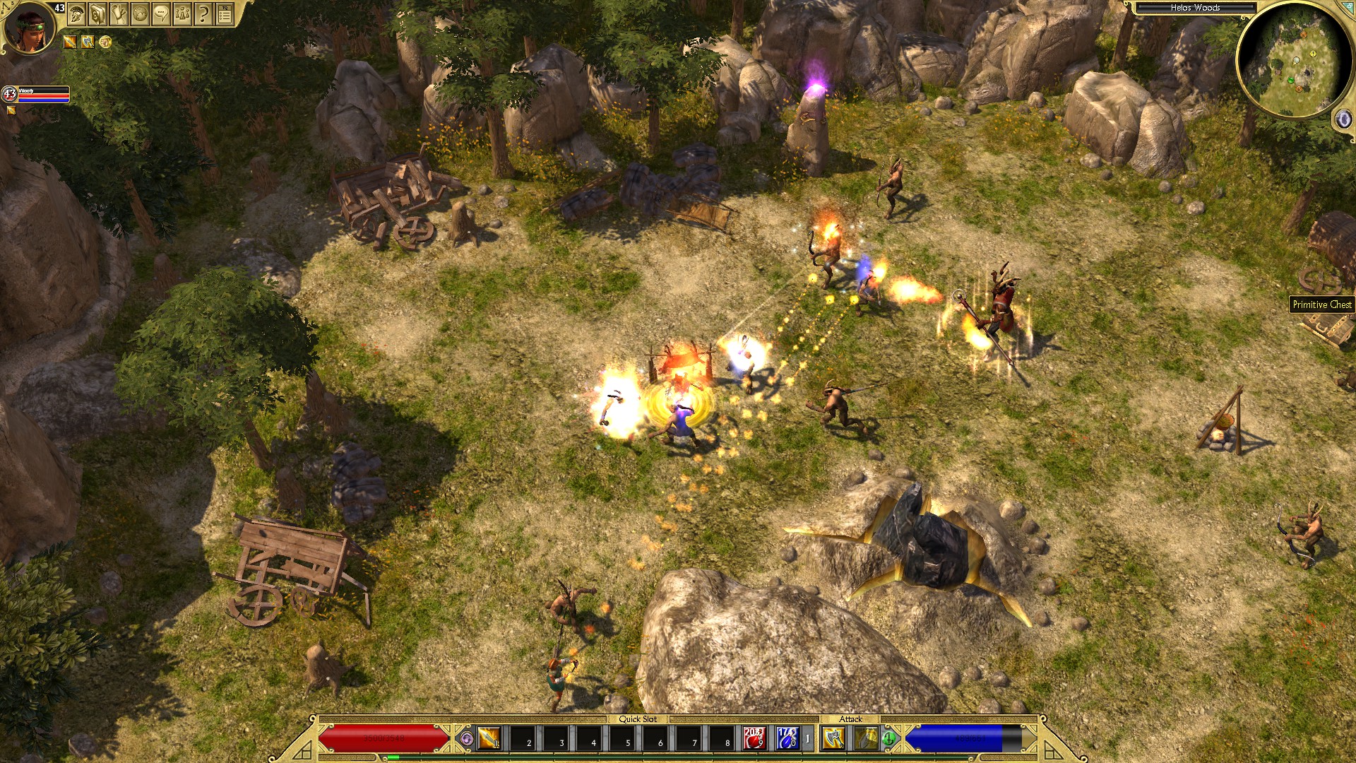 Encounter with Satyrs in Titan Quest